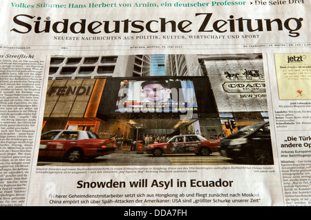 Suddeutsche Zeitung journal allemand Banque D'Images