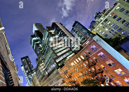 Les immeubles de bureaux dans le centre de Manhattan. Banque D'Images