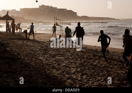 La vie à la plage à Dakar, Sénégal. Banque D'Images