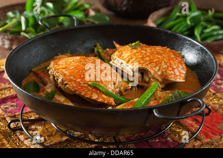 Chettinad curry de crabe India Food Banque D'Images