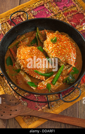 Chettinad curry de crabe India Food Banque D'Images