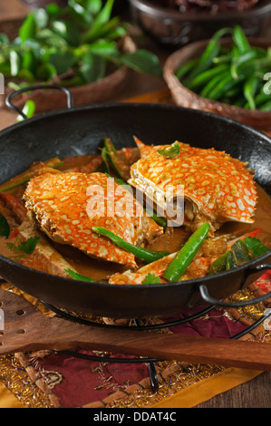 Chettinad curry de crabe India Food Banque D'Images