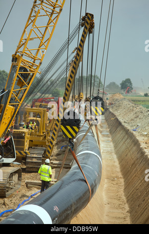 Hamersen, Allemagne, la construction de gazoduc nord-européen (NEL) Banque D'Images