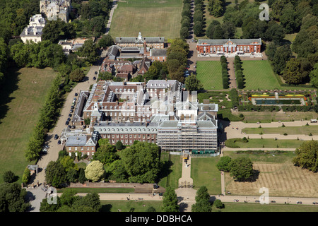 Vue aérienne de Kensington Palace à Londres, à la maison du prince William et Kate Middleton la duchesse de Cambridge Banque D'Images