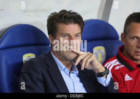 Ploiesti, Roumanie. Août 29, 2013. Sur la photo : Swansea manager Michael Laudrup Re : Poste d'v Swansea City FC UEFA Europa League, jouer hors tour, deuxième manche, Ploiesti, Roumanie. Credit : D Legakis/Alamy Live News Banque D'Images