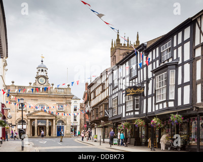 Ludlow - Broad Street en été Banque D'Images