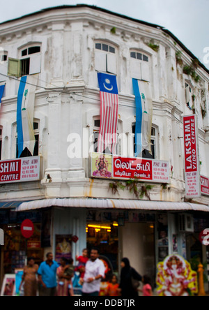 Ancien bâtiment colonial, George Town, Penang, Malaisie Banque D'Images