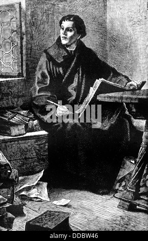 Martin Luther, 1483 - 1546, un théologien et réformateur allemand, la traduction de la sainte bible Banque D'Images