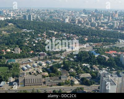 Vue aérienne de Kiev (Ukraine) Banque D'Images