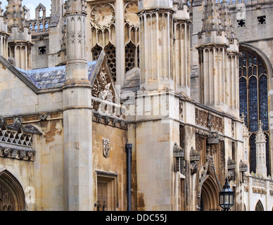 King's College, Université de Cambridge, gatehouse détail Banque D'Images