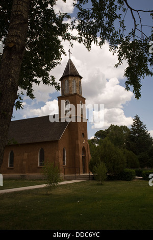 L'église paroissiale de Sangre de Cristo à San Luis, Colorado est plus ancien établissement permanent, San Luis CO, USA Banque D'Images