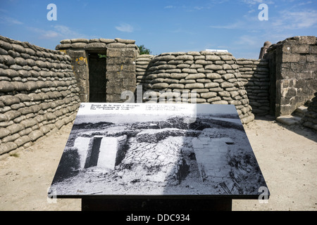 Mousetrap au Dodengang / Boyau de la mort, la mort de tranchée / Première Guerre mondiale l'une des tranchées à Diksmuide, Flandre orientale, Belgique Banque D'Images