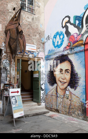 Entrée au Centre d'Anne Frank et musée de Hackesche Hofe, Berlin, Allemagne Banque D'Images