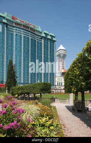 Jardins de l'hôtel NIAGARA FALLS SHERATON ONTARIO CANADA Banque D'Images