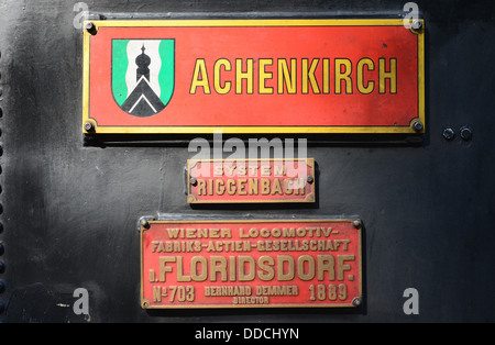 Achensee Achensee, narrow gauge steam cog railway, Jenbach, doyen mondial des locomotives à vapeur cog. Banque D'Images