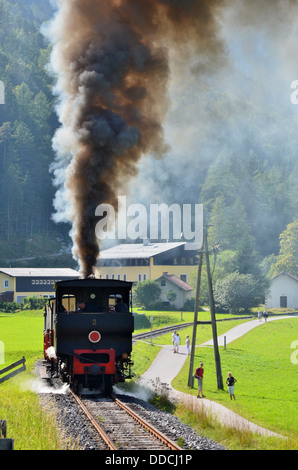 Achensee Achensee, narrow gauge steam cog railway, Jenbach, doyen mondial des locomotives à vapeur cog. Banque D'Images