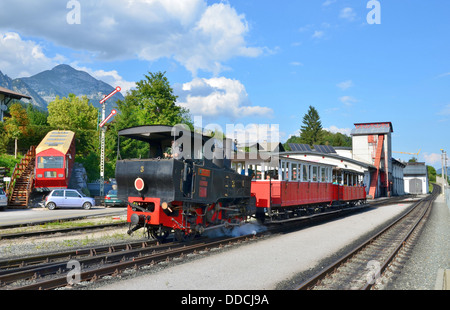 Achensee Achensee, narrow gauge steam cog railway, Jenbach, doyen mondial des locomotives à vapeur cog. Banque D'Images