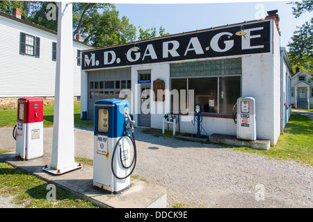 M D Garage dans Boston Mills dans Parc national de Cuyahoga Valley en Ohio aux États-Unis Banque D'Images
