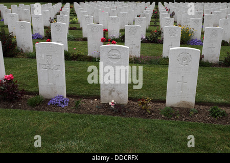 Le cimetière de guerre britannique à Bayuex, France Bayeux Commonwealth War Graves Commission Cemetery Banque D'Images