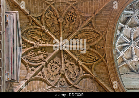 Église de San Miguel -15ème siècle, voûte de la chapelle de Socorro, Jerez de la Frontera, Cadix-province, Andalusia, Spain, Europe Banque D'Images