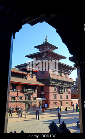 Le Népal Katmandou Durbar Square temple Asie Banque D'Images