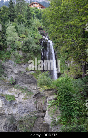 Reichenbach Falls, Meiringen, Suisse, Europe - endroit fictif de lutte entre Sherlock Holmes et Moriarty Banque D'Images