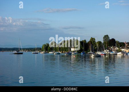 Le Lac de Starnberg, à Starnberg Haute-bavière, Allemagne Banque D'Images