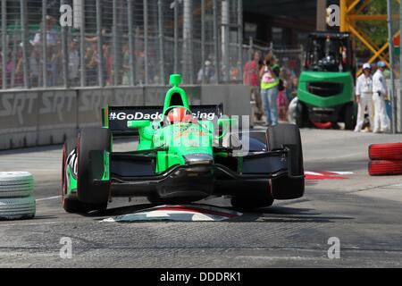 Baltimore, Maryland, USA. Août 31, 2013. F1, Grand Prix de Baltimore, Baltimore, MD, le 30 août au 1er septembre 2013, JAMES HINCHCLIFFE, Andretti Autosport © Ron Bijlsma/ZUMAPRESS.com/Alamy Live News Banque D'Images