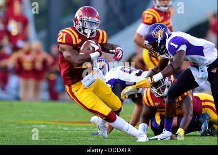 July 30, 2013 - Ames, Iowa, United States of America - 31 août., 2013 : Iowa Etat Université Shontrelle running back Johnson en action au cours de la NCAA football match entre l'Iowa State Cyclones et la Northern Iowa Panthers au stade Jack Trice à Ames, Iowa..Ke Lu/CSM Banque D'Images