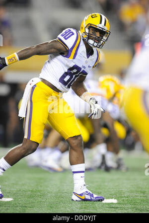 31 août 2013 : LSU Tigers wide receiver Jarvis Landry # 80 au cours de l'assemblée annuelle de Cowboys jeu NCAA classique entre les LSU Tigers et le TCU Horned Frogs à ATT Stadium à Arlington, TX défait LSU TCU 37-27 Banque D'Images