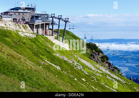 Montagnes Tatras, Pologne, vue depuis le mont Kasprowy Wierch haut de la station de relevage câble Banque D'Images