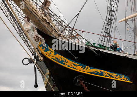 Figurine de proue de bateau Pommern à Mariehamn Banque D'Images