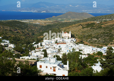 La Grèce, Îles Cyclades, l'île de Paros, Lefkes village Banque D'Images