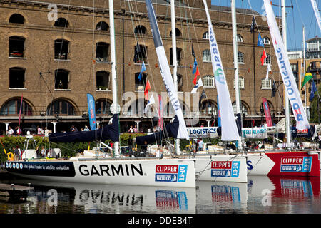 Londres, Royaume-Uni. Août 31, 2013. Clipper Round the World Race Yachts, St Katharine Docks, Londres, Royaume-Uni. © Simon Balson/Alamy Live News Banque D'Images