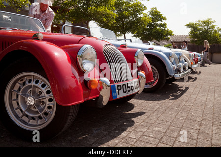 Morgan sports cars s'expose à un rallye du club des propriétaires, Lambourn Berkshire, Royaume-Uni Banque D'Images