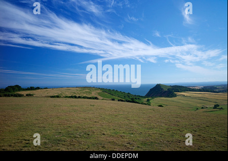 Paysage côtier près de Sidmouth, Devon, UK Banque D'Images