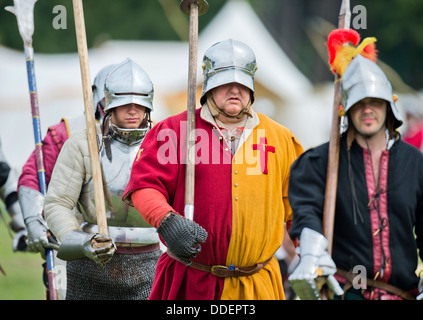 Le "Berkeley' escarmouche de reconstitutions médiévales au château de Berkeley près de Gloucester où le 500e anniversaire de la bataille de F Banque D'Images