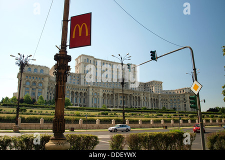 Bucarest, Palais du Parlement. Banque D'Images