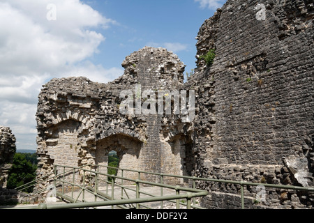 Les ruines du château de St Quentin à Llanblethian Cowbridge Wales bâtiment classé Grade II* au Royaume-Uni, château gallois Banque D'Images