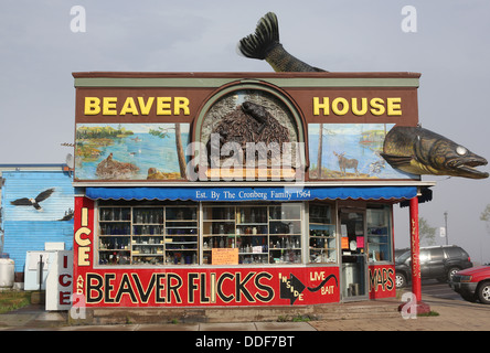 Un bâtiment de Grand Marais, Minnesota appelé 'Beaver House'. Banque D'Images
