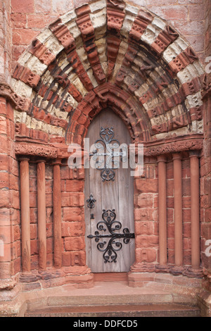 Porte ou portail de la cathédrale St Magnus, Kirkwall, Orkney, Scotland UK Banque D'Images