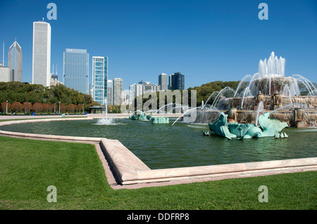 Fontaine de Buckingham (©EDWARD BENNETT / MARCEL LOYAU 1927) GRANT PARK CENTRE-VILLE CHICAGO ILLINOIS USA Banque D'Images