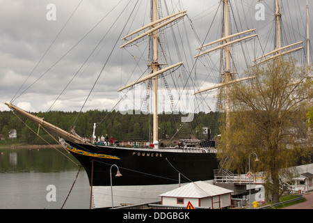 Le bateau musée Pommern à Mariehamn Banque D'Images