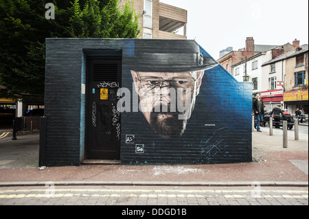 L'Art de rue d'Heisenberg Manchester. Banque D'Images