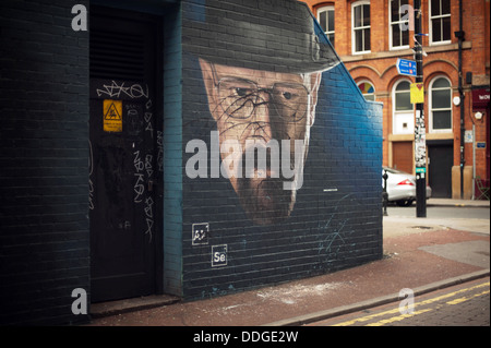 L'Art de rue d'Heisenberg Manchester. Banque D'Images