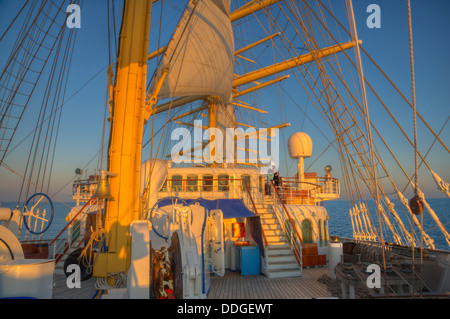 Royal clipper navire dans la mer, Italie Banque D'Images