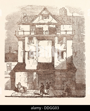 La maison de Caxton, DANS L'ALMONRY, PRIS VERS LE BAS, novembre 1845. William Caxton (ca. 1415 1422 ca. Mars 1492) Banque D'Images