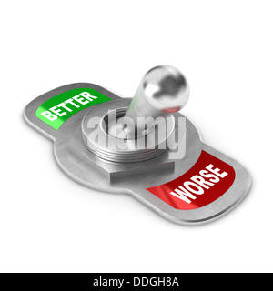 Un rendu 3D coloré concept pire Illustration de l'interrupteur Banque D'Images