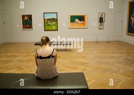 Intérieur de la Manchester Art Gallery, Manchester, UK Banque D'Images