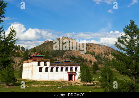 La Mongolie, province Khentii, Baldan Bereeven Khiid monastère construit en 1700, détruit en 1930 par commusnist et récemment reconstruit Banque D'Images